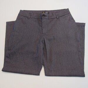 Womens Lee Relaxed Fit Black and White Straight Leg Mid Rise Pants Size 8 Short